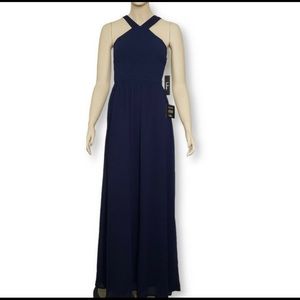 Air of Romance Navy Blue Maxi Dress NWT